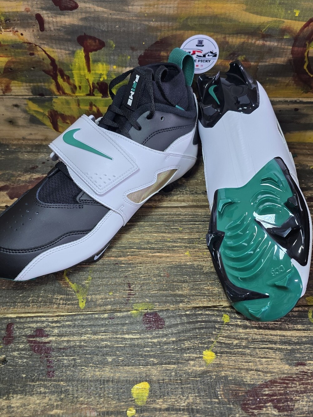 Mens Size 10 Nike Diamond Turf 93 TD Green White Black Football HF5298 102 NEW‎ - Picture 7 of 8